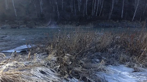 Autumn time river Stock Footage 97811446