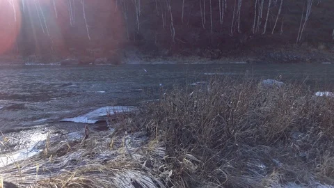 Autumn time river Stock Footage 97811447