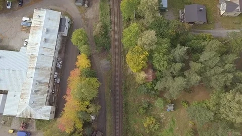 Autumn town 2 Stock Footage 97609320