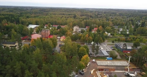 Autumn town Stock Footage 97609073