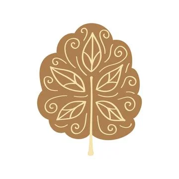 Autumn tree abstract decoration element Stock Illustration
