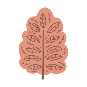 Autumn tree abstract decoration element Stock Illustration