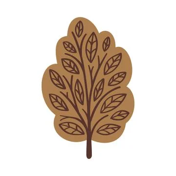 Autumn tree abstract decoration element Stock Illustration