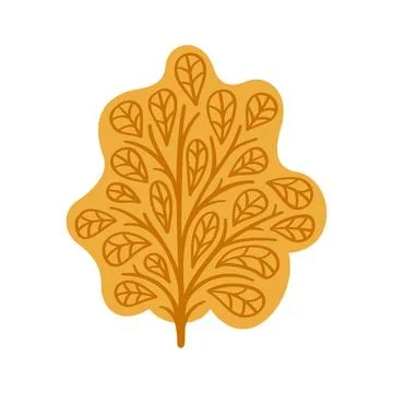 Autumn tree abstract decoration element Stock Illustration