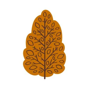 Autumn tree abstract decoration element Stock Illustration
