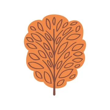Autumn tree abstract decoration element Stock Illustration