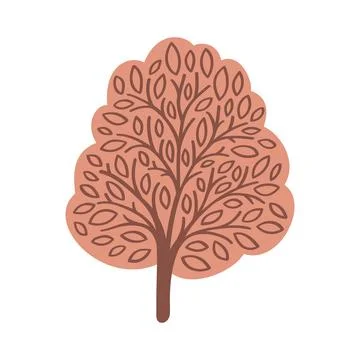 Autumn tree abstract decoration element Stock Illustration