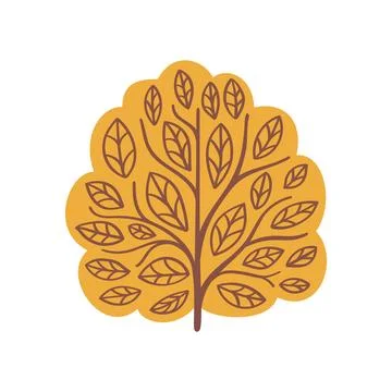 Autumn tree abstract decoration element Stock Illustration