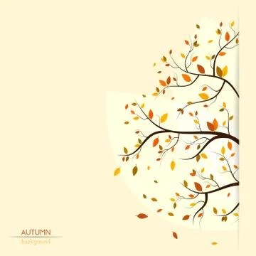 Autumn tree background Stock Illustration