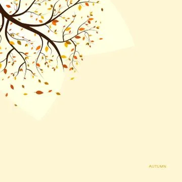 Autumn tree background Stock Illustration