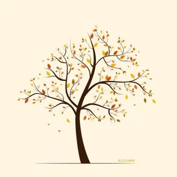 Autumn tree background Illustrazione stock