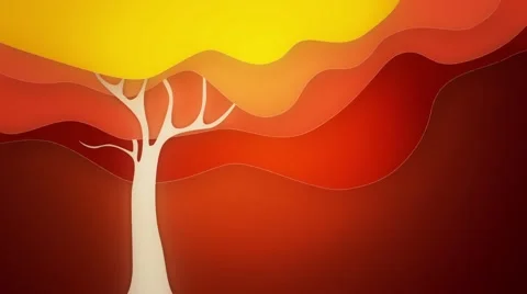 Autumn tree graphic loop Stock Footage 45048161