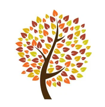 Autumn tree icon vector illustration Stock Illustration
