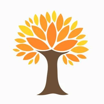 Autumn tree icon. Vector illustration. Stock Illustration