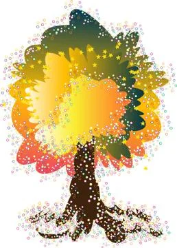 Autumn tree Stock Illustration