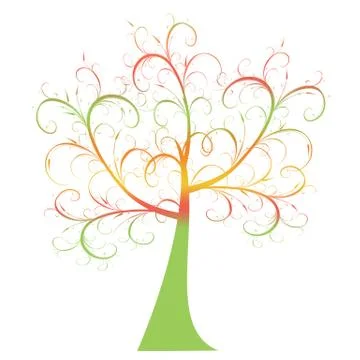 Autumn tree Stock Illustration