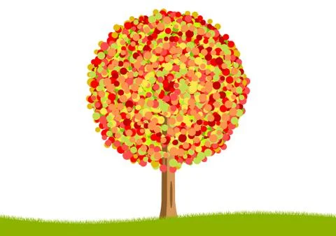 Autumn tree Stock Illustration