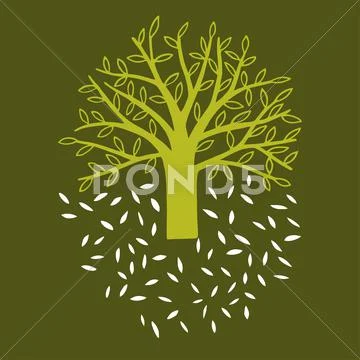 Autumn tree Illustrazione stock