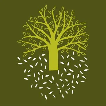 Autumn tree Stock Illustration