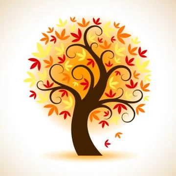 Autumn Tree Stock Illustration
