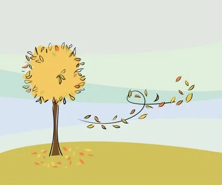 Autumn Tree Stock Illustration