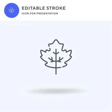 Autumn Tree Leafs icon vector, filled flat sign, solid pictogram isolated on  Stock Illustration