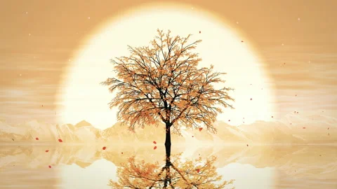 Autumn Tree  Loop Background Animation 스톡 동영상 205522663