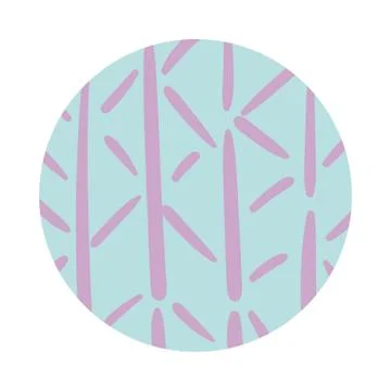 Autumn tree organic pattern block style Stock Illustration