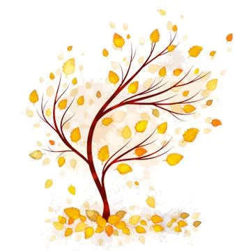 Autumn tree vector Stock Illustration