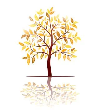 Autumn tree vector Stock Illustration