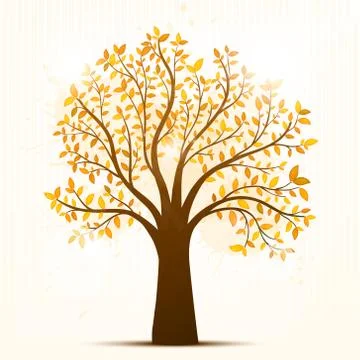 Autumn tree vector Stock Illustration