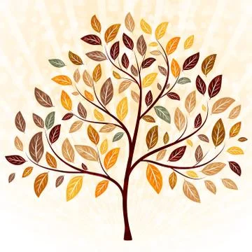 Autumn tree vector Stock Illustration
