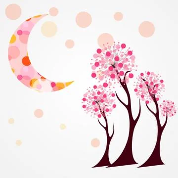 Autumn Tree Vector Illustration. 스톡 일러스트