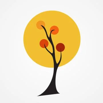 Autumn tree vector illustration 스톡 일러스트