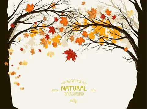 Autumn trees Illustrazione stock