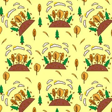 Autumn trees Stock Illustration