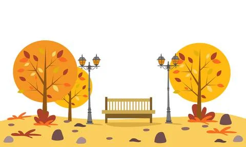 Autumn trees vector illustration Illustrazione stock