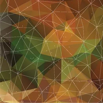 Autumn triangle pattern in dark colors. Vector background for web and mobile Stock Illustration