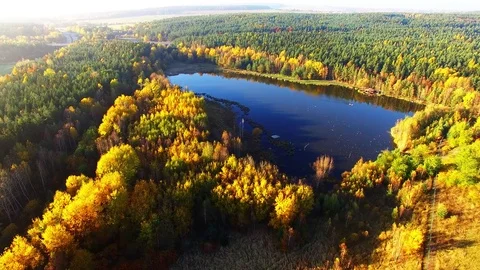 Autumn on Trout lake. Video stock 71939901