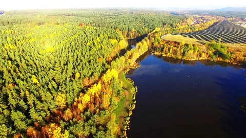 Autumn on Trout lake. Stock Footage 71940482