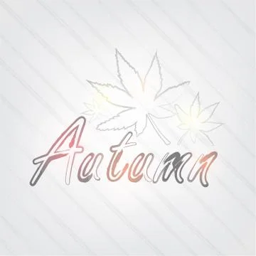 Autumn typography 스톡 일러스트