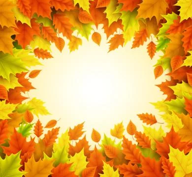 Autumn vector background with empty blank space for text 库存插图
