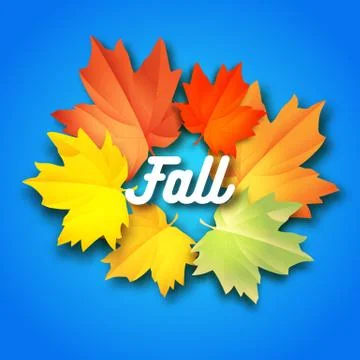 Autumn vector background with leaves on background with shades. Frame of autumn Illustrazione stock