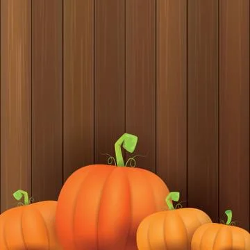 Autumn vector orange pumpkins border design template for banners and 스톡 일러스트