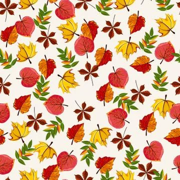 Autumn vector seamless pattern. Illustrazione stock