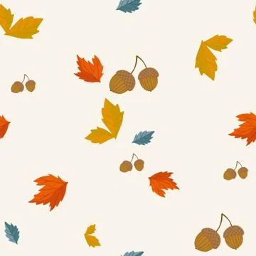 Autumn vector seamless pattern. 스톡 일러스트