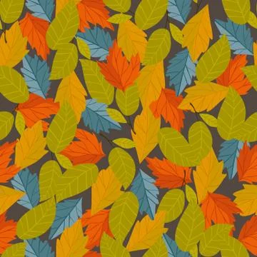 Autumn vector seamless pattern. Stock Illustration
