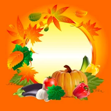 Autumn vegetables Stock Illustration