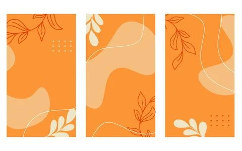 Autumn vertical backgrounds set vector graphic Stock Illustration