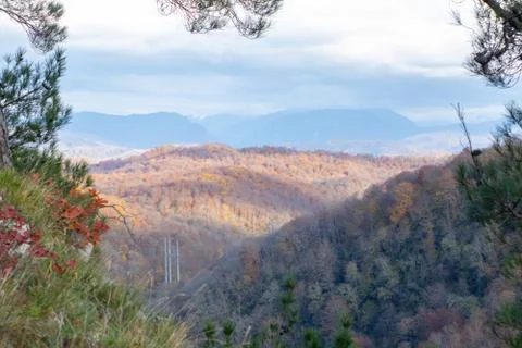 Autumn view from the Eagle Rocks Stock Photos